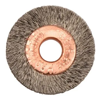 Weiler 16471 Wheel Brush – 1 in Dia – Crimped Stainless Steel Bristle