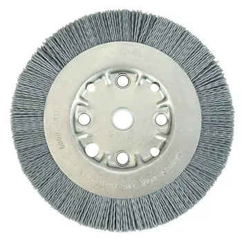 Weiler Nylox 31121 Wheel Brush – 6 in Dia – Crimped Round Nylon Bristle