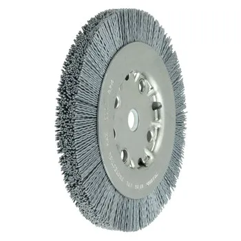 Weiler Nylox 31121 Wheel Brush – 6 in Dia – Crimped Round Nylon Bristle