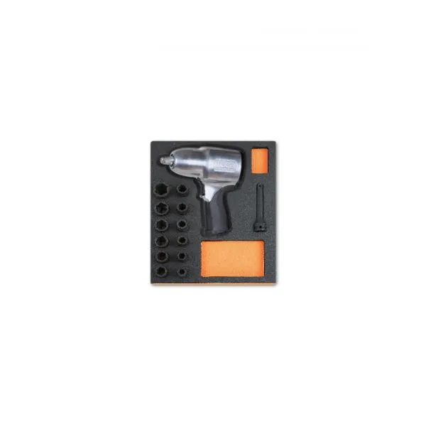 BETA 024500305 – Soft EVA tray with 1/2″ pneumatic screwdriver (14 pcs.)