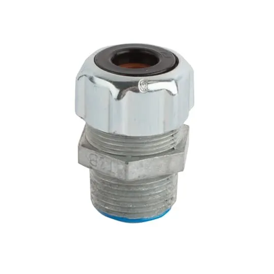 035-72775-1 T&B Liquidtight Strain Relief Cord Connector, 1/2 in Trade, 1/8 to 1/4 in Cable Openings, Die Cast Zinc