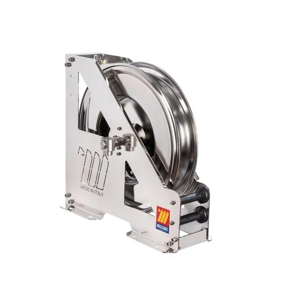 MECLUBE 073-2309-400 – Automatic hose reel in aisi 304 stainless steel heavy-duty hdx-460 series for antifreeze-washer-adblue 1/2″ (without hose)