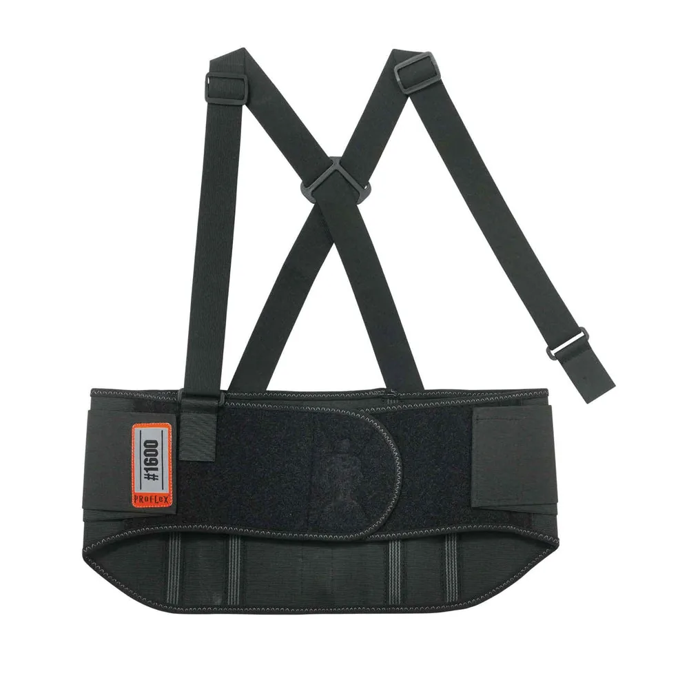 Ergodyne 11101 ProFlex 1600 Standard Elastic Back Support, XSmall, Black