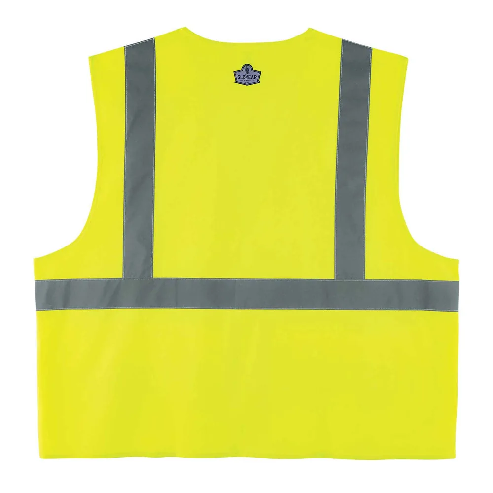 Ergodyne 21185 GloWear 8225HL Type R Class 2 Standard Solid Vest, Large/XL, HV Lime