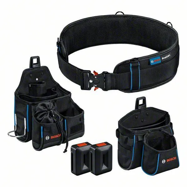BOSCH 1600A0265P – Tool holder set with 93 belt, GWT 2 pouch, GWT 4 pouch and 2 ProClick battery holders
