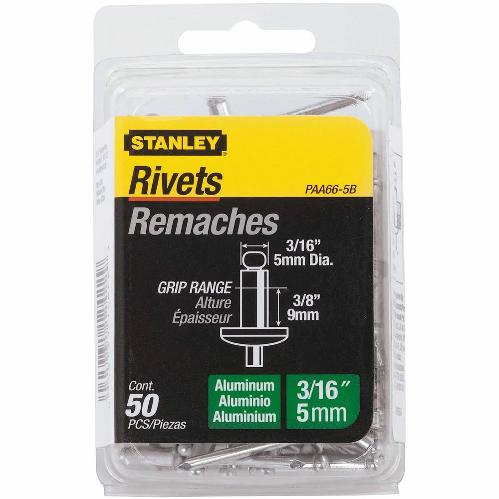 Stanley PAA66-5B Aluminum Rivets 3/16″ X 3/8″ – 50 Pack