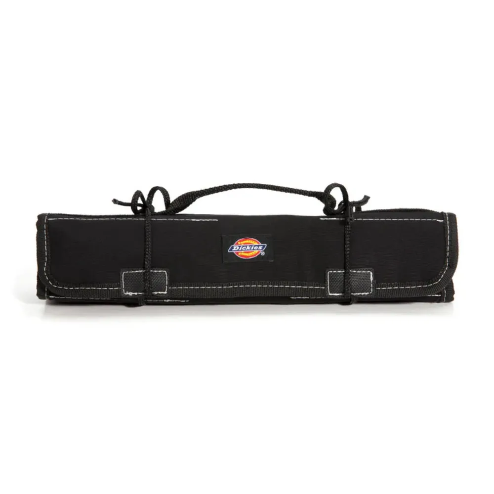 Dickies 57060 Large Wrench/Screwdriver Organizer Roll for Mechanics, 23 Tool Pockets, Durable Canvas Construction, 26 in. x 14.25 in. Unrolled, Black
