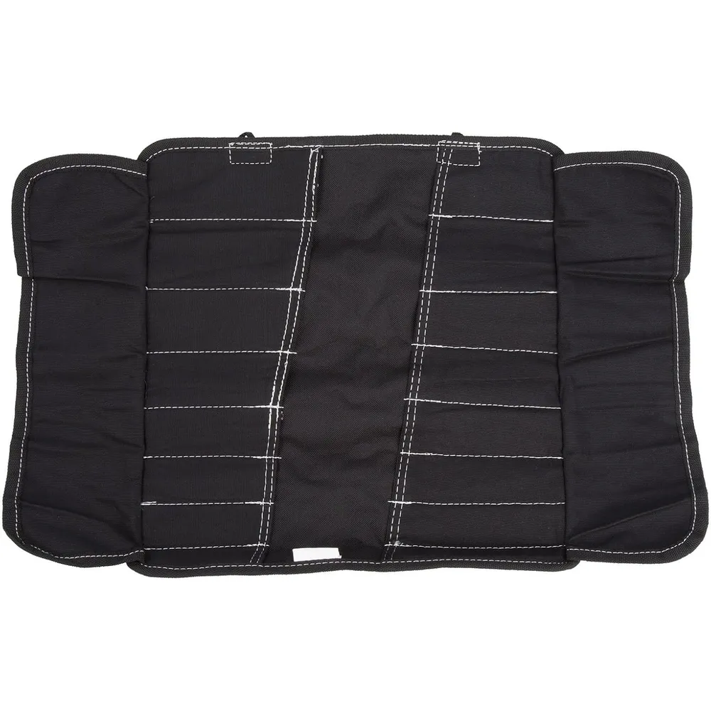 Dickies 57061 Small Wrench/Screwdriver Organizer Roll for Mechanics, 16 Tool Pockets, Durable Canvas Construction, 13.5 in. x 12.75 in. Unrolled, Black