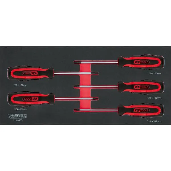 KS TOOLS 713.9005 – Set of ERGOTORQUEplus screwdrivers in module 1/3 SCS (5 pcs.)