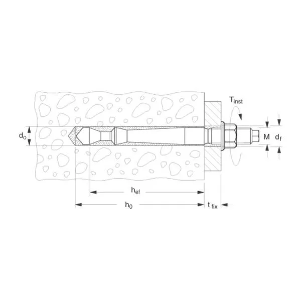 FISCHER 97072 – Highbond anchor FHB II-A S for chemical anchor FIS HB