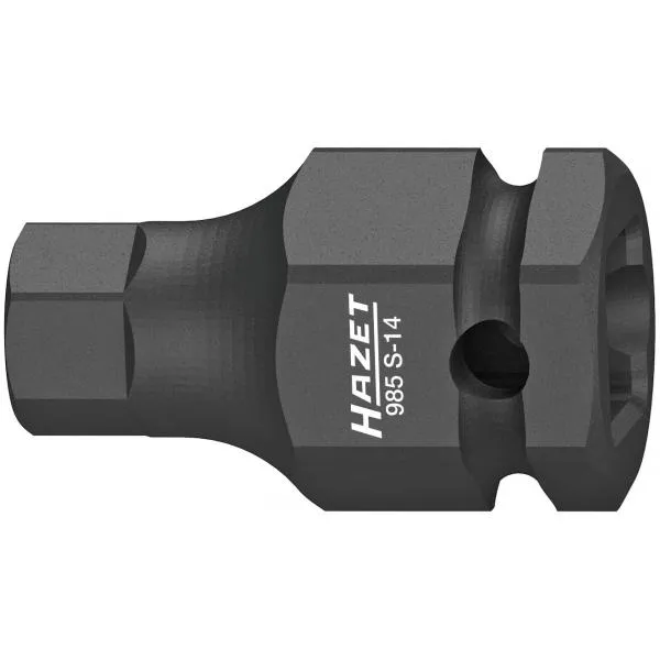 HAZET 985S-14 – Impact screwdriver socket hexagonal short square 1/2″ with borehole