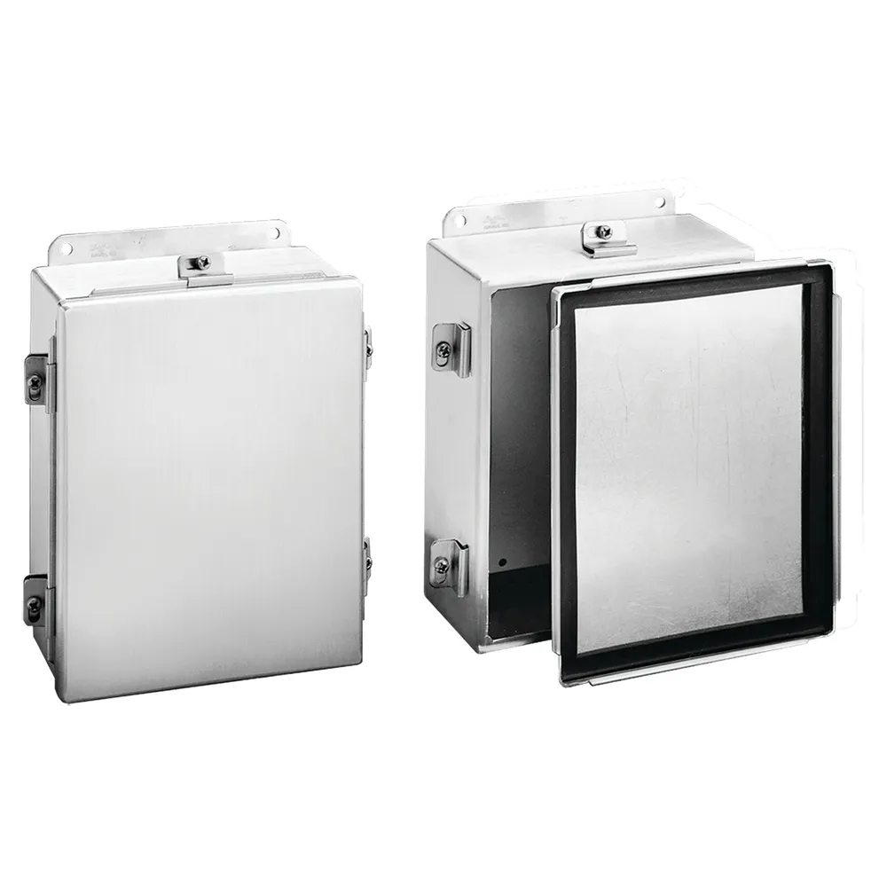 A1412NFAL Junction Box, 14 in H x 12 in W x 6 in D, Screw Clamp/Solid Cover, NEMA 4X/IP65 NEMA Rating, Aluminum