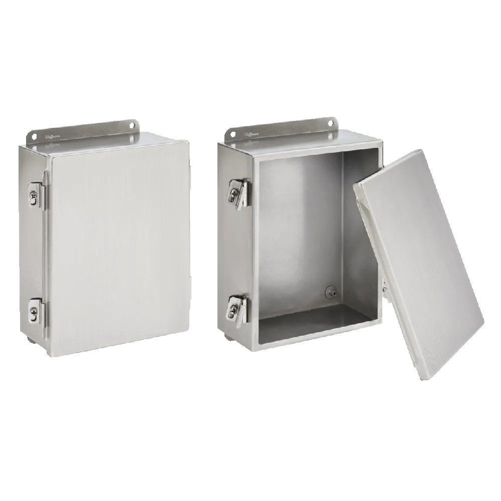 A404NFSS Junction Box, 4 in H x 4 in W x 3 in D, Screw Clamp/Solid Cover, NEMA 4X/IP66 NEMA Rating, 304 Stainless Steel