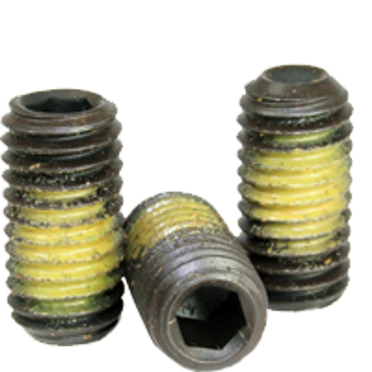 #10-32 x 3/4″ Socket Set Screws Cup Point Fine Alloy w/ Nylon-Patch Thermal Black Oxide (100/Pkg.)