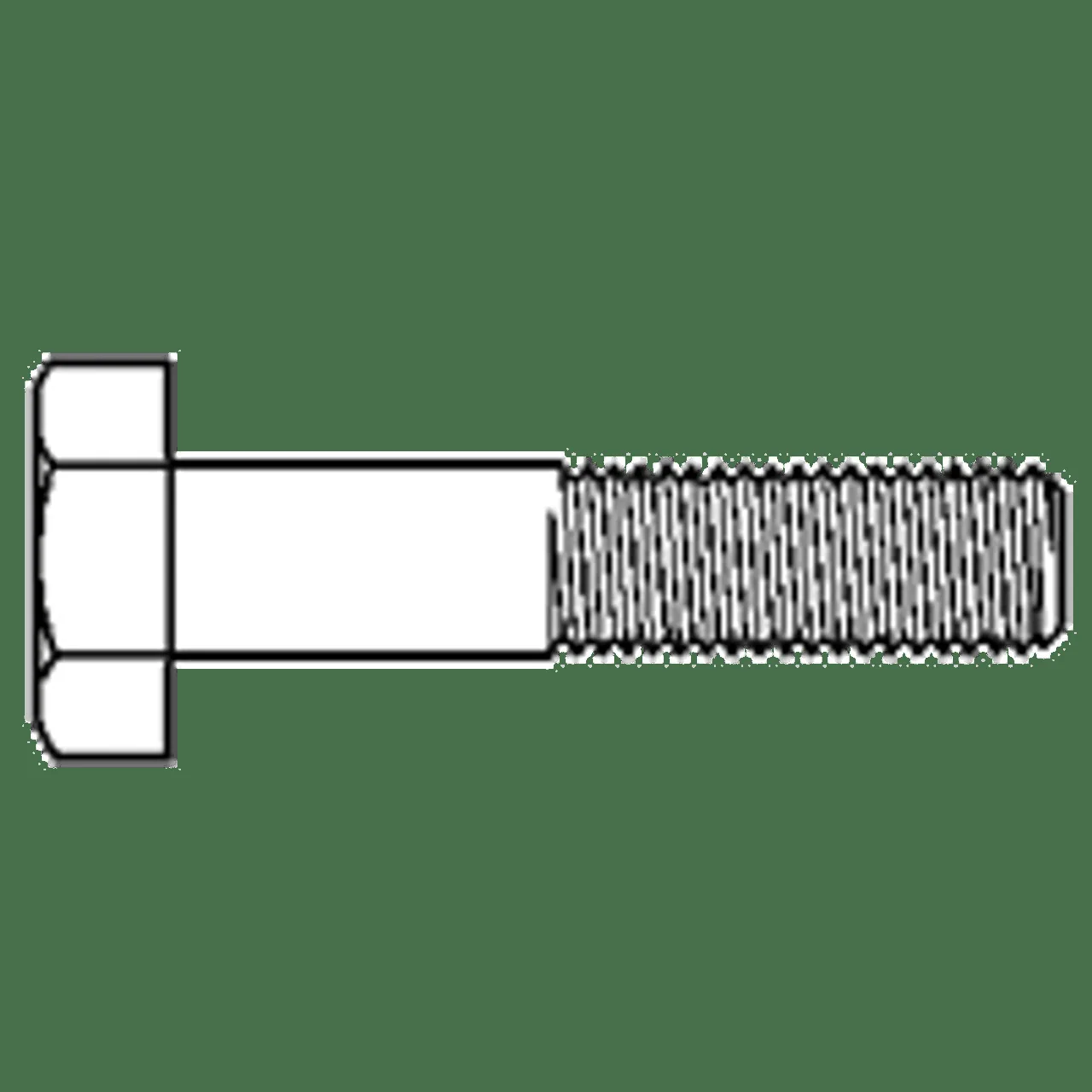 M8-1.25 x 75 mm Fully Threaded DIN933 / ISO4017 Metric 10.9 Hex Cap Screw Coarse Zinc Yellow Cr+6 (550/Bulk Pkg.)