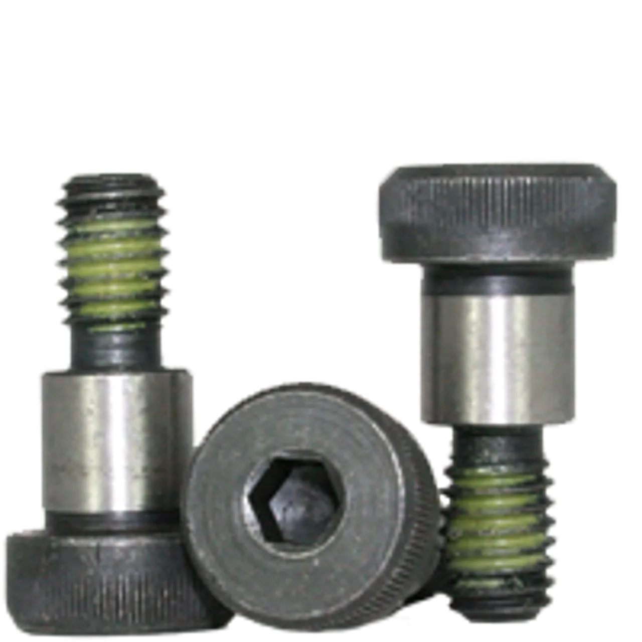 1/4″-10-24 x 1-1/4″ Socket Shoulder Bolts (Shoulder Screws) Coarse Alloy w/ Nylon-Patch Thermal Black Oxide (25/Pkg.)