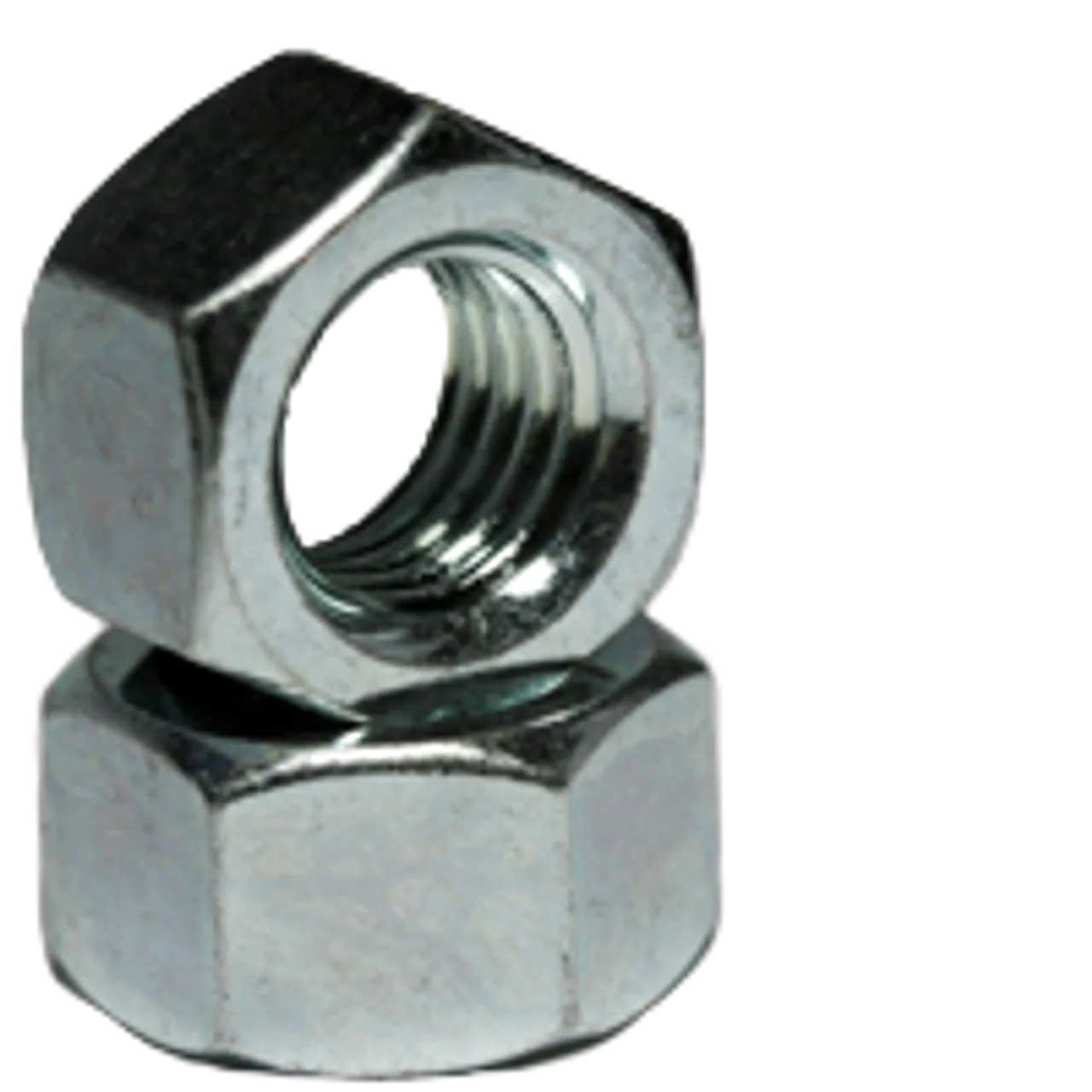 3/8″-16 Finished Hex Nuts, Grade 2, Coarse, Low Carbon Steel , Zinc Cr+3 (100/Pkg.)