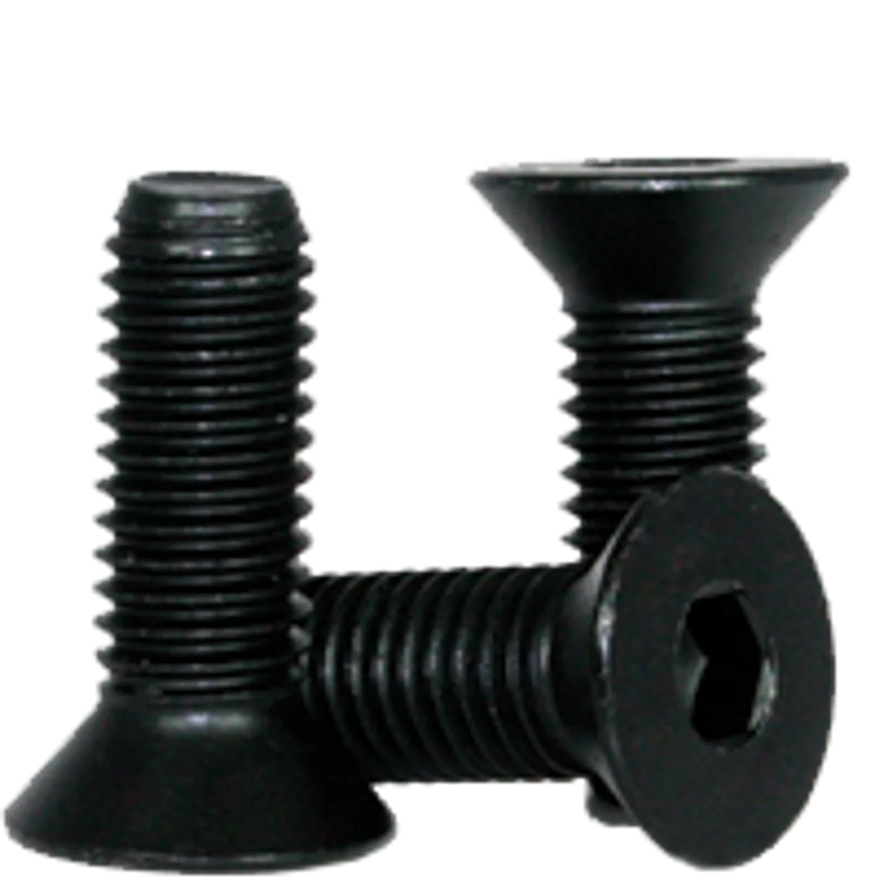 M12-1.75 x 100 mm Partially Threaded Flat Socket Caps 12.9 Coarse Alloy DIN 7991 Thermal Black Oxide (150/Bulk Pkg.)