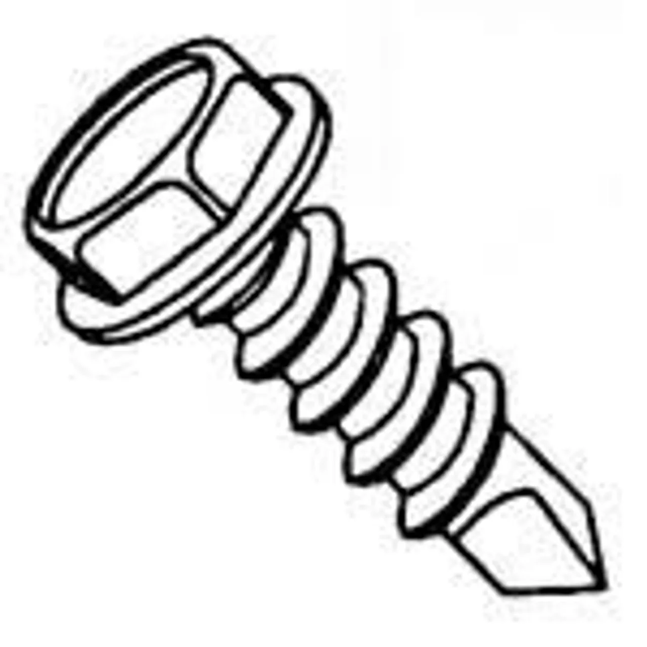 #10-16 x 3/4″ Indent Hex Washer Head, Lgt Duty #3 Point TEKS Self Drilling Screws , Bulk- Climaseal (5,000/Bulk Pkg.)