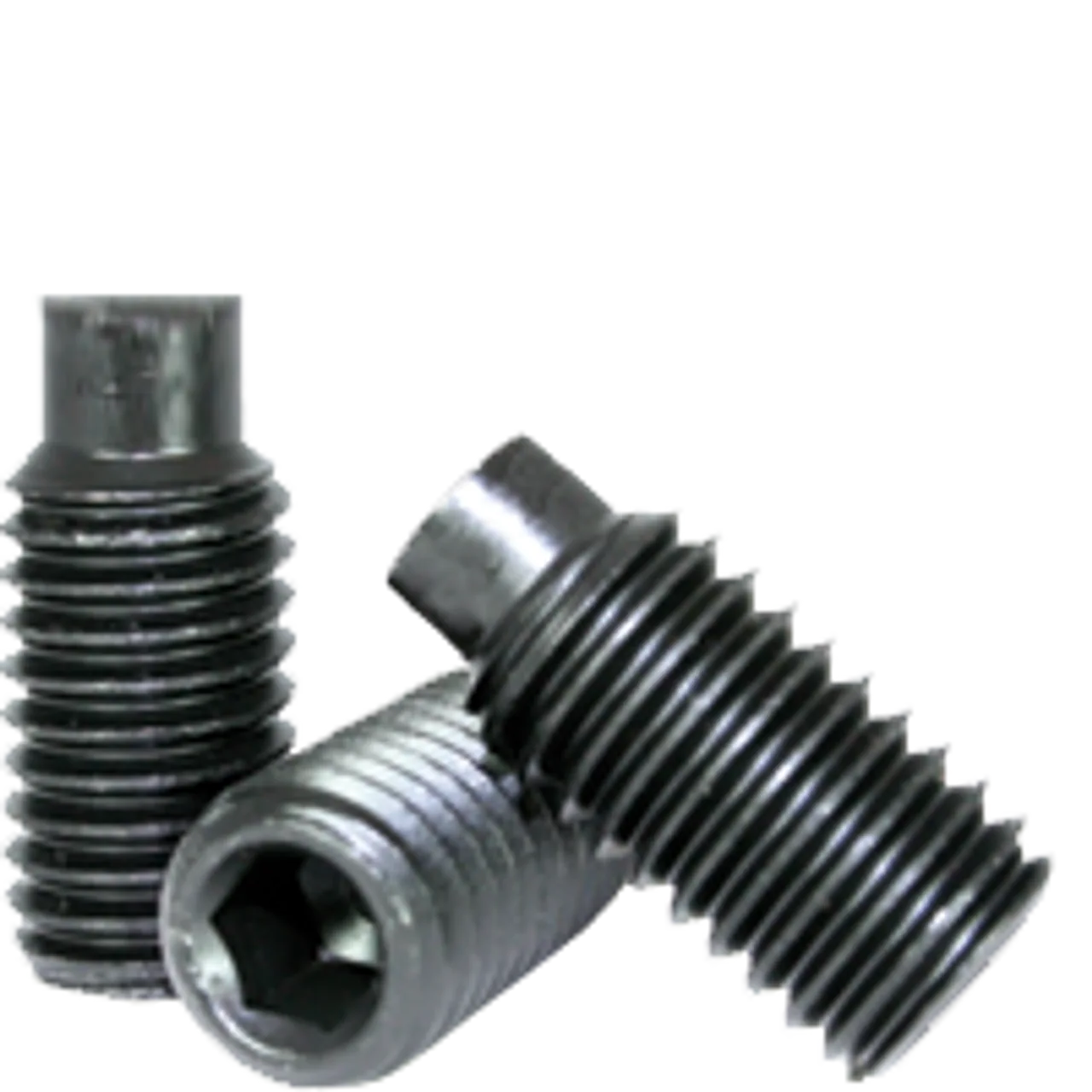 M8-1.25 x 25 mm Socket Set Screws Dog Point 45H Coarse Alloy ISO 4028 / DIN 915 (3,000/Bulk Pkg.)