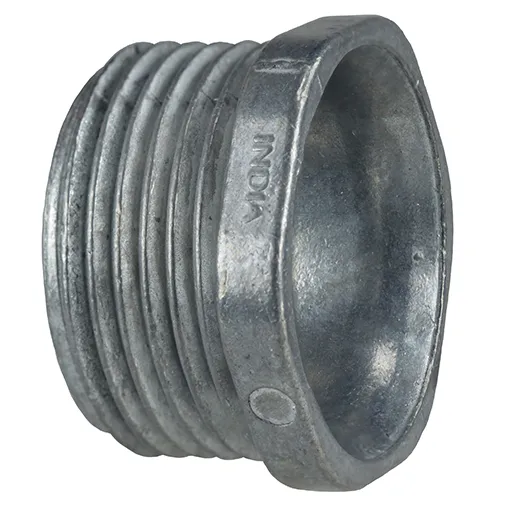 Conduit Nipple, Zinc Alloy material, 4 in. Size, Threaded connection, Die Cast design style