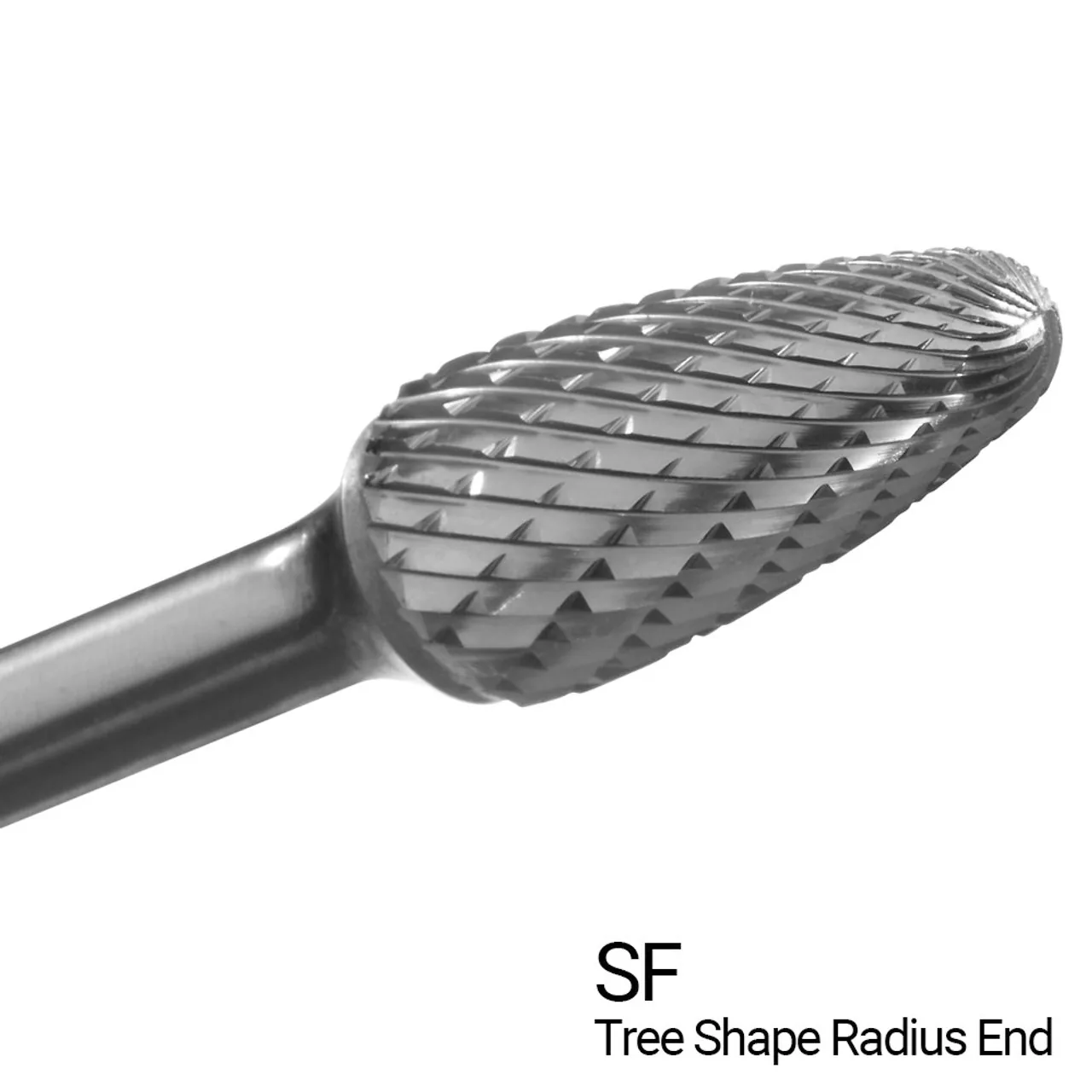 1/2″ X 1″ Tree Radius Shape Extra Long Carbide Bur Bit SF5-L6 (Qty. 1)