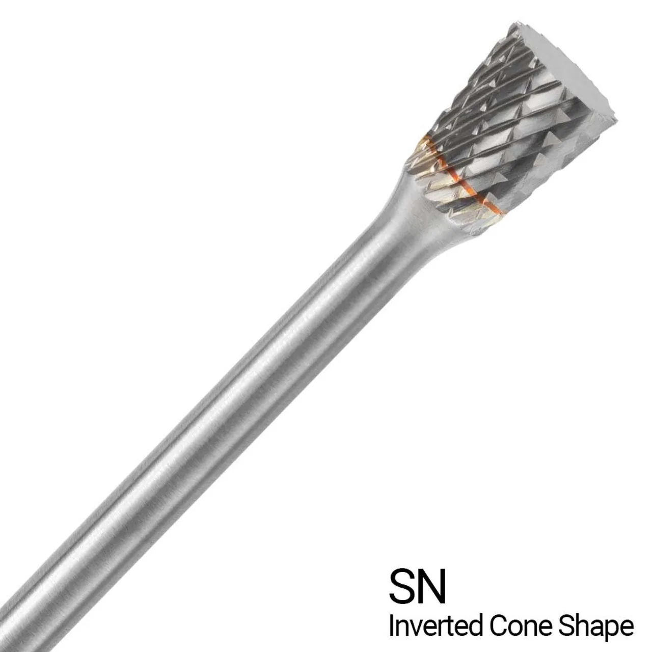 1/8″ X 3/16″ Double Cut Inverted Cone Shape Mini Bur Bit SN42 (Qty. 1)