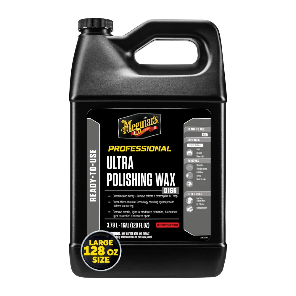 Meguiar’s Professional Ultra Polishing Wax D16601 – Premium Scratch Removal, Car Polish, and Car Wax in One – One-Step Cleaner Wax that’s Easy to Use – Restores Clarity and Shine, 128 Oz, 1 Gal