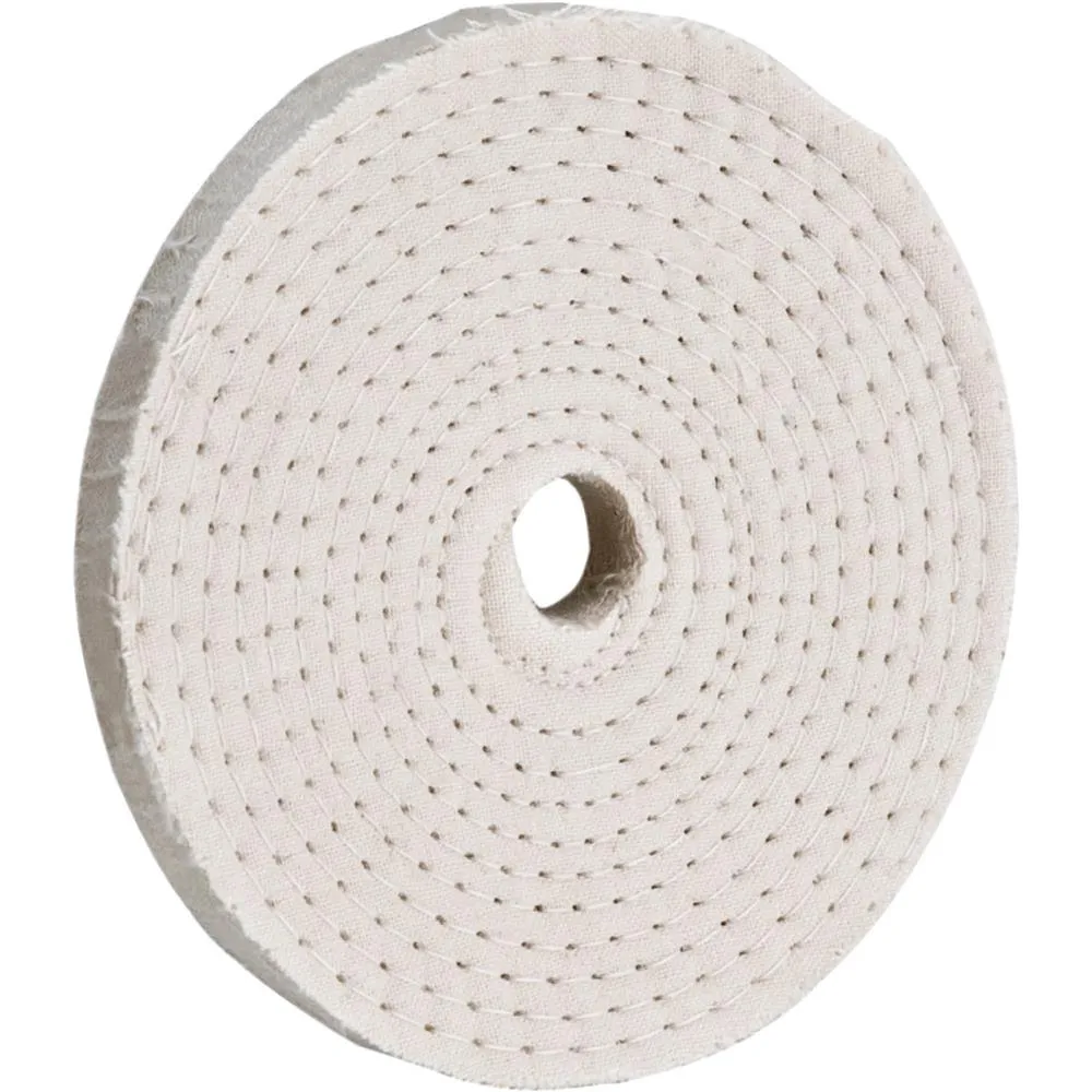 Woodstock Tools 4″ x 40 Ply x 1/4″ Spiral Sewn Buffing Wheel, 5000 RPM