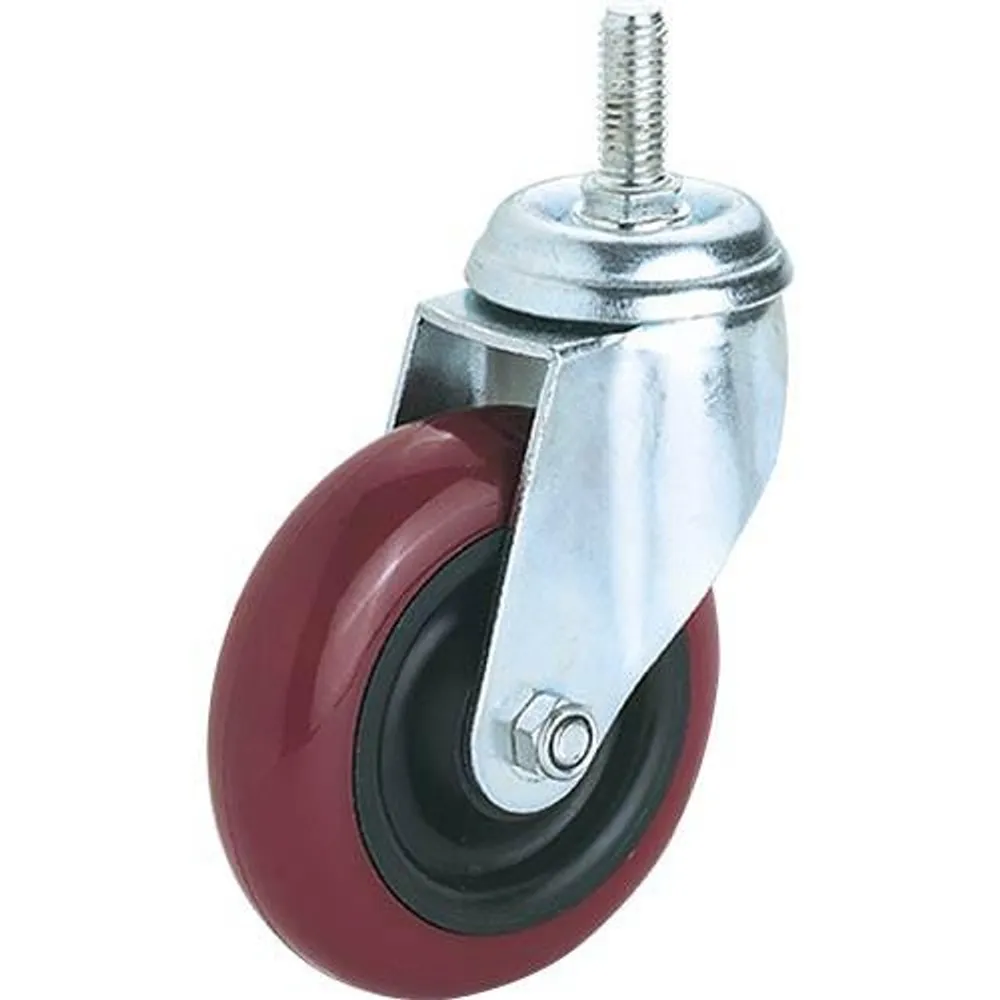 Woodstock Steelex 5″ Polyurethane Swivel Caster, Threaded Mount D2617