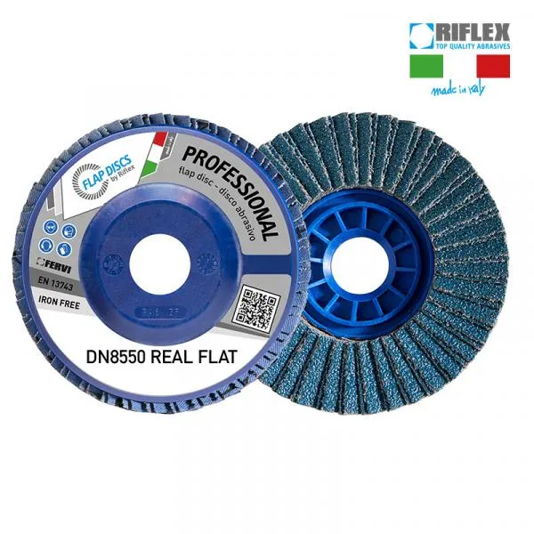FERVI DN8550.112 – Professional Real Flat concave flap disc in zirconium and platinum