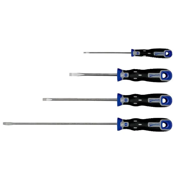 1/8 – 3/16″ Williams SuperTorque Cabinet Slotted Screwdriver Set 4 Pcs – JHWSPRS-4C