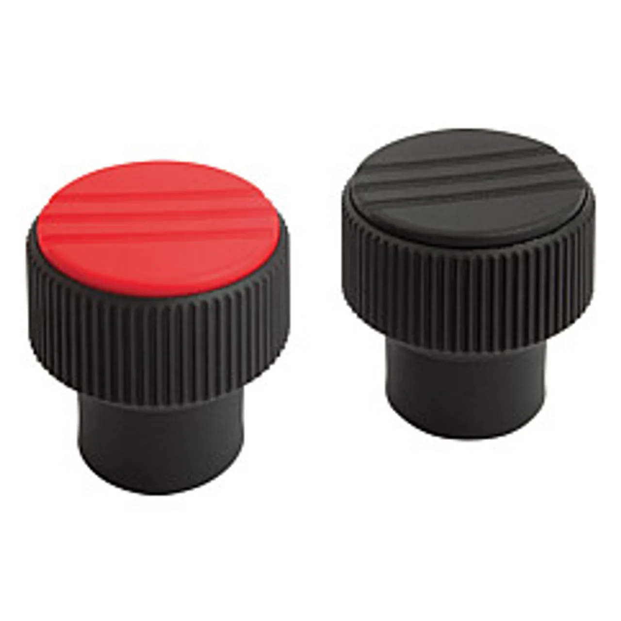 Kipp M6 Novo-Grip Knurled Knobs, Internal Thread, Stainless Steel, Size 1, Anthracite Gray (10/Pkg.), K0247.0106