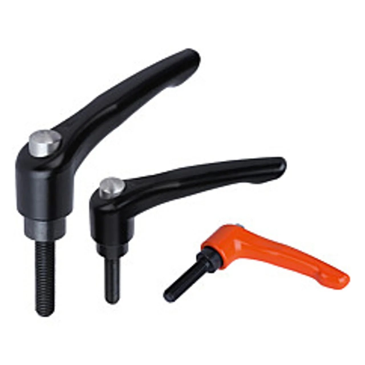 Kipp 5/16″-18×40 Adjustable Handle with Protective Cap, Modern Style, Zinc/Steel, External Thread, Size 3 , Black (Qty. 1), K0122.93A31X40