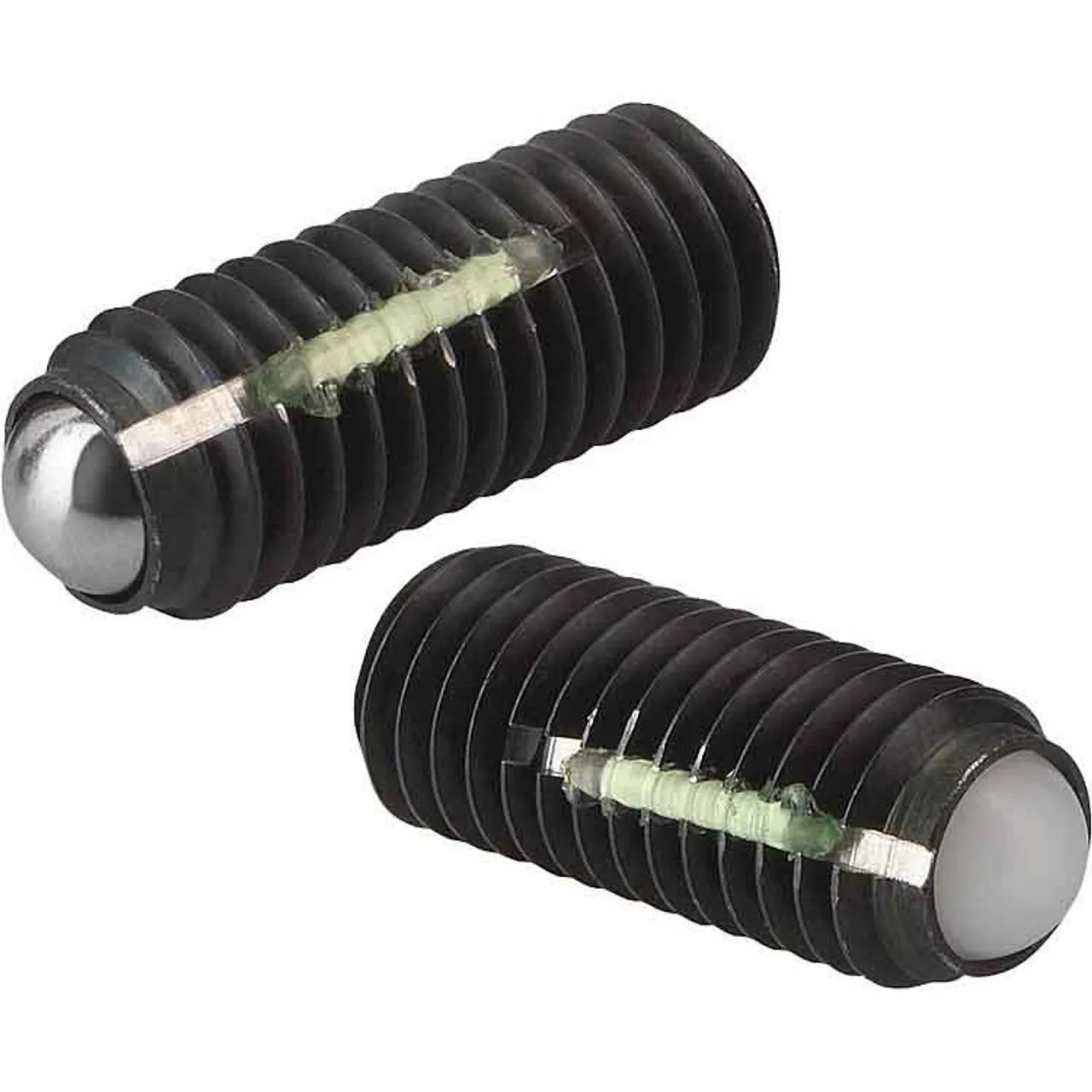 Kipp Ball End Thrust Screw w/o Head, w/Full Ball, w/Thread Lock, Style A, D=M10, L=26.7 mm, Steel, (10/Pkg), K0666.11025