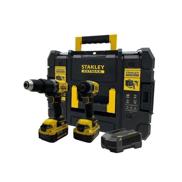 STANLEY SFMCK461M2T-QW – Drill and screwdriver set 20 V (with 2 x 4Ah batteries, charger and carrying case)