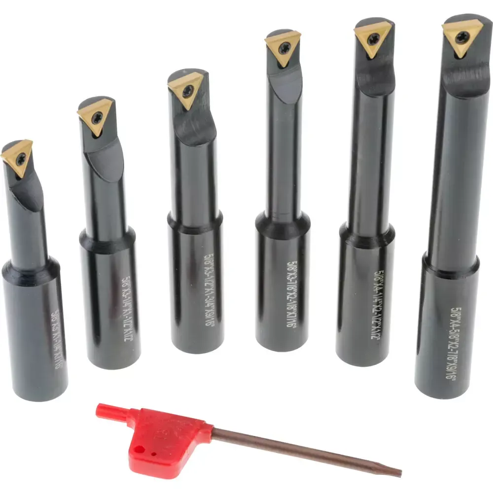 Grizzly T10869 – Indexable Boring Bar 5/8″, Set of 6