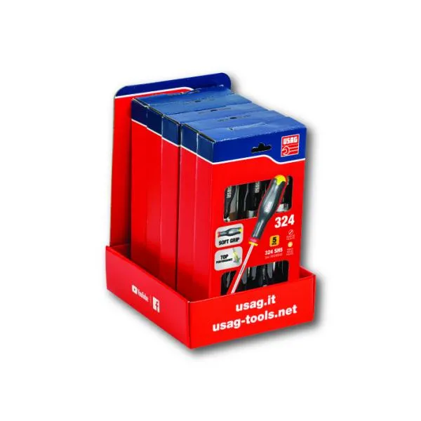 USAG U03240610 – Display stand with 5 screwdriver sets 324 SH5
