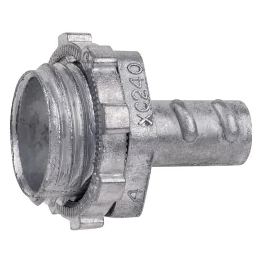 XC846 Steel City Insulated Conduit Connector, 2 in Trade, Die Cast Zinc