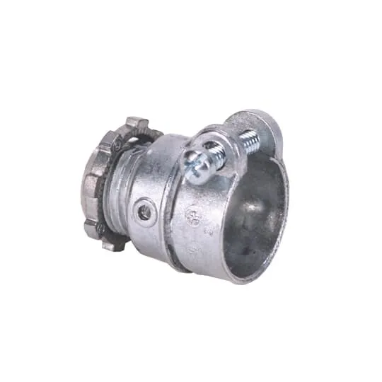 XC874 Steel City Insulated Conduit Connector, 1-1/4 in Trade, 1.48 to 1.65 in Cable Openings, Die Cast Zinc