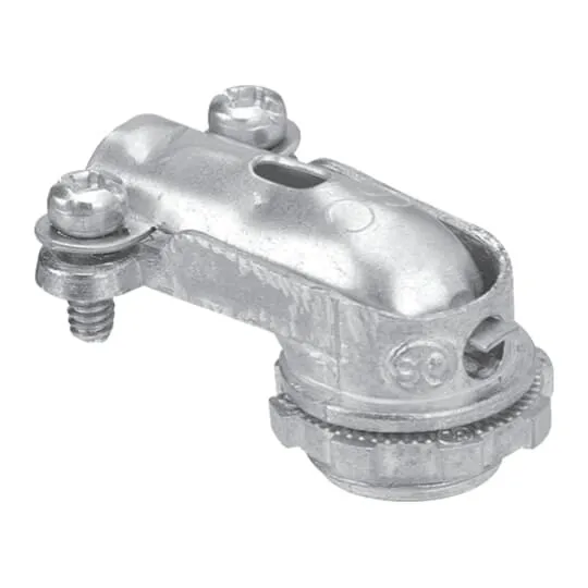XC-8910 Steel City Insulated Clamp Connector, 4 in Trade, 3.68 to 5.17 in Cable Openings, For Use With Armored/FMC Cables, Die Cast Zinc