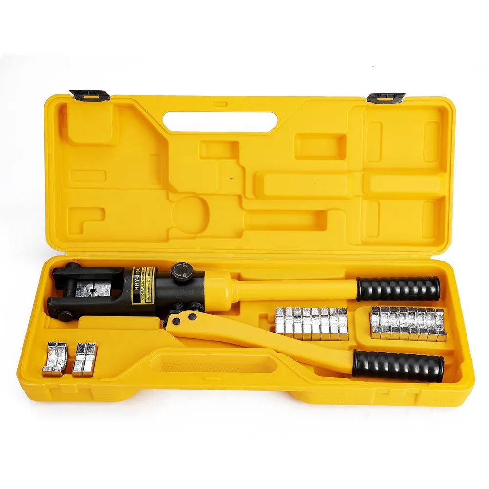 YQK-300 Hydraulic Crimping Tool Cable Crimping Tool, Hydraulic Lug Crimper, Electrical Terminal Crimper with 11 Pairs of Die Sets